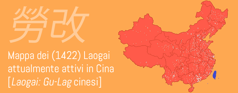 Mappa Laogai Cinesi (gulag)